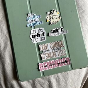 PACK of 6 Words of Affirmation Sticker Bundle | Vinyl Glossy Sticker Bundle |